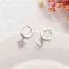 Dominated new 2019 contracted asymmetric crystal Star fashion Drop earrings Delicate joker Moon style Women earrings Jewelry G220312