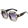 Square Diamond Sunglasses Women Luxury Brand Designer Colorful Rhinestones Stylish Eyewear Shades UV400 220524