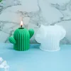 Mini Mirror Cactus mögel för handgjorda skrivbordsdekoration Gypsum Epoxy harts Aromaterapi Candle Silicone Mold 220629