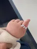 Solid 925 zilveren minialistische ring vrouwen ring schattige bling 8A zirkoon steen verstelbare diamanten ringen voor vrouwen moeder kind liefde bruiloft engagement mode-sieraden 2022 ontwerp