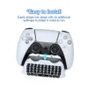 Bezprzewodowa klawiatura dla kontrolera PS5 Bluetooth Mini Chatpad Message Message Message Wbudowany głośnik z podnośnikiem audio 3,5 mm dla PlayStation 5