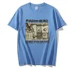 Radiohead vintage 2000 t camisa hip hop rock band unisex álbum de música impressão tshirts mens manga curta oneck algodão camiseta 220610