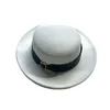 Berets Winter Woolen Französisch Stil Socialite Flat Top Hut Hepburn Gürtel Breite Krempe Fedora Frauen Hüte Für WomenBerets