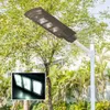 Radar Motion Solar Street Işık IP65 Su Geçirmez Aydınlatma LED Duvar Lambası Açık Bahçe Bahçesi Taşkın Lambası 30W/60W/90W