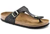 Mais recentes chinelos de cortiça birk gizeh arizona flipflops caliete veno hombres mujeres sandalias planas zapatillas de corcho unissex zapatos casuales plataform sandálias