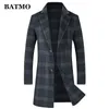 BATMO arrivée haute qualité 80 laine trench à carreaux vestes pour hommes plus la taille M LB LJ201110
