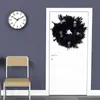 Decorative Flowers & Wreaths Fancy Halloween Wreath Decoration Home Decor For Door Spooky Feather With Eye Ball Ornaments Front DoorDecorati