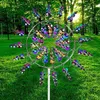 Métal Jardin Moulin À Vent Décoratif Patio Pelouse Vent Spinners Effet 3D En Plein Air Pinwheel Décor pour Ferme 220721