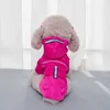 Vêtements pour chiens petits chiens imperméable créatif double couche poche réfléchissante coupe-vent imperméable à la pluie résistant à la neige Teddy que l'ours schnauzer chat de Poméranie imperméables pour animaux de compagnie