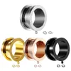 Stainless Steel 4 Colors DIY Ear Tunnels And Plugs Piercing Gauges Piercing Stretchers Body Jewelry 6-25mm 1236 E3
