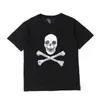 Wang Yibo's samma Vlones Halloween Skull Hip Hop Big V Short Sleeve T-shirt för män och Womencpga