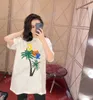 22SS Erkek Kadın Tasarımcılar T Shirt Tee Hindistan Cevizi Ağacı Kaliforniya Adam Çiçek Kısa Kollu Mürettebat Boyun Sokak Giyim