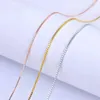 Chaînes 1.2/1.5mm largeur en acier inoxydable or argent couleur boîte chaîne collier 47 cm 4 cm étendre lien bijoux pour femmes en gros freechains si