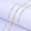 Catene 1.2 / 1.5mm Larghezza Acciaio inossidabile Oro Argento Collana a catena con scatola di colore 47CM 4cm Estendi il collegamento Gioielli da donna Commercio all'ingrosso FreeChains Si