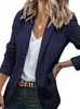 Printemps manteau femmes à manches longues couleur unie costume col simple boutonnage costume manteau dames hauts costume Blazer blanc Blazer femmes 220402