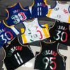 Begränsad anpassad tryckt Jersey Screen Diamond 75-årsjubileum baskettröjor 2022 Nya Juan 95 Toscano-Anderson Stephen 30 Curry Klay 11 Thompson Chief