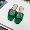 LUXURY fashion brand flat mule woman Sandals Designer slide Size 35-43 model YS01