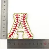 Nozioni di cucito A-Z Lettera Softball Ferro su Asciugamano Glitter Toppe Ricamate Alfabeto Applique per Abbigliamento Fai da Te Cappelli Accessori per Abbigliamento Taglia 7 cm