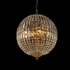 French Artistic Crystal Pendant Lamps American Luxurious Ball Pendant Lights Fixture Hotel Restaurant Droplight Dining Living Room Bedroom Home Indoor Lighting