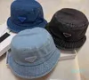 2022 Cowboy Bucket Hat Sun Cap för kvinnor Designer Ladies Metal Cow Denim Fisherman Hats Caps