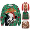 남자 스웨터 홀리데이 굉장한 키티 크리스마스 스웨트 셔츠 축제 가을 동물