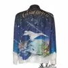 Casablanca Skyscraper Constellation Aviation Plane Print Casual Loose Hawaiian Long Sleeve Men's and Women's Shirts Casablanc