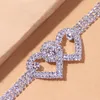 Ankjes Romantische strass Double Hart Anklet voor vrouwen houden van enkel beenketen sieraden goud zilveren ankletanklets kirk22