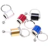 Mode Porte-clés Six vitesses Manuel Shift Gear Keychain Auto Car'S Parts Toy Short Shifter Knob Metal Gift Race Car Stalls Head