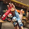 Keychains Personality Cute Panda Charm Keychain 3D Silicone Animals Pendant Small Gifts Car Trendy Jewelry Bag AccessoriesKeychain5616716