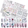 12 stücke Nail art Aufkleber Blumen Liebe Rote Lippen Wasser Aufkleber Transfer Aufkleber Set Slider Tattoo Folie Maniküre Dekoration