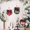 Christmas Tree Decorations Cartoon Three-dimensional Wooden Pendant