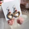 Clip-on schroef terug Koreaanse stijl roze balclip op oorbellen