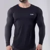 Erkek kazakları yüksek yakalı sıkıştırma gömlekler erkek vücut geliştirme spor giyim t-shirt uzun kolu üst spor salonları t shirt fitness tuchmen's olga22