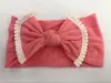 Accessoires pour cheveux de bébé, bandeau élastique de couleur unie avec nœud papillon, Turban pour bébé fille