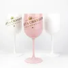 흰색 모트 플라스틱 안경 축하 파티 파티 음료 관리 음료 와인 유리 컵 샴페인 유리 전기 도금 컵 칵테일 칵테일