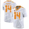 James Custom Tennessee Volunteers # 6 Alvin Kamara 16 Peyton Manning 1 Jason Witten 14 Eric Berry 2019 NCAA Football Vols Jersey Orange Gris Blanc