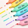 6PCSSET 마카롱 컬러 하이러 로이터 형광등 마커 펜 세트 미니 다채로운 사탕 컬러 플래너 아트 펜 선물 문구 201120