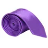 Heren Tie vrouwen Fashion Men Skinny Solid Color Plain Satin Polyester Wedding Silk Tie Nek Nek Ties 20 kleuren 5cmx145cm 5QLR