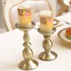 Candle Holders Metal Holder Flower Candlestick Table Home Christmas Decor Bronze Candelabra Fashion Wedding Stand Regime Moro XX