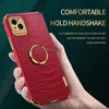 Luxus Business Leder Crocodile Texture Phone Hülle mit Magnetringhalterung für iPhone 14 13 12 Pro Max XS XR 6 plus Schutzhüllen MQ50