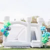 Bröllopsvit uppblåsbar studsslottet Bounce House med bildmodul vuxna Mariage Bounce Combo Jumping Trampoline för festevenemang