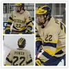 2022 NCAA Custom Michigan Wolverines Hockey Jersey 43 Quinn Hughes Jerseys 14 Tyler Motte 19 DYLAN LARKIN 13 Zach Werenski 11 Zach Hyman 18 Kyle Connor 12 Carl Hageli