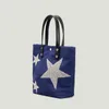 Sparkling Crystal Star Wzorka rhinestone torba kupująca duża ekologiczna ekologiczna płótno torebka na ramię Bling Przenośne torebki 220616