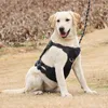 Colliers de chien laisse les harnais de gilet en tissu oxford militaire pour le berger allemand de Labrador moyen