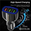 3 portas USB Fast Rick Charge QC3.0 3.5A Carregador de carro duplo para iPhone Samsung Huawei Xiaomi iOS Android Phone Universal