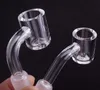 여성 남성 10mm 14mm 18mm 45/90 학위 Domeless 석영 네일 오일 리그 봉과 플랫 탑 석영 Banger 흡연