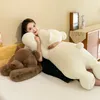 Kawaii liegend weißer Eisbär Plüschtier Riesige weiche Bären Mädchen Schlafkissen Teddybär Stoffpuppe Geburtstagsgeschenk Dekoration 47 Zoll 120 cm DY10102