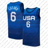 College Basketball Wear Team USA Tokyo Kevin 7 Durant Jersey Devin 15 부커 유니폼 Damian 6 Lillard Jersey Jayson 10 Tatum Jerseys Basketball