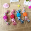 Pet Dog Rope Chew Toys Bone Ball Shape Animal Pets Playing Knot Toy Cotton Teeth Cleaning Toys for Small Dog 4 Colors