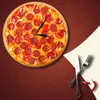 Muurklokken Italiaanse pepperoni pizza klok snel voedsel restaurant ontwerp pizzeria pasta diner chef-kok vintage gift teken horloge